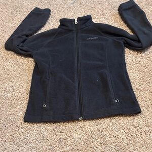 Columbia Black Full-Zip Fleece Jacket with Stand Collar